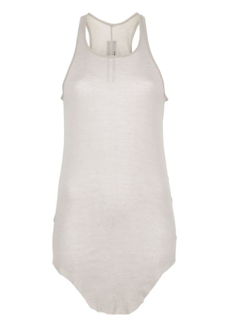 Ash grey seam-detail tank top Rick Owens - women